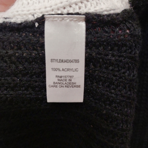 Leela & Lavendar Knit Color Block Cowl Neck Long Sleeve Sweater L - Picture 3 of 4